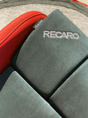Recaro RSS UT Seat (Large / FRP) - Artificial Leather Red / Ultra Suede Gray PAIR